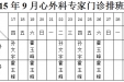 山东大学齐鲁医院（青岛）2015年9月份下半月专家坐诊表