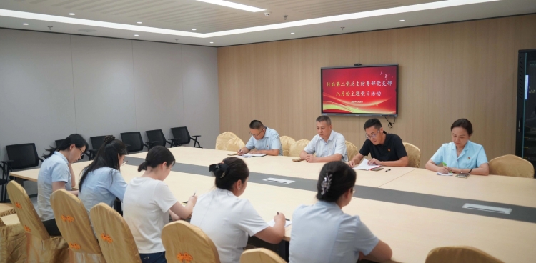 党建引领强根基 实干担当促发展——财务部党支部召开八月份主题党日活动